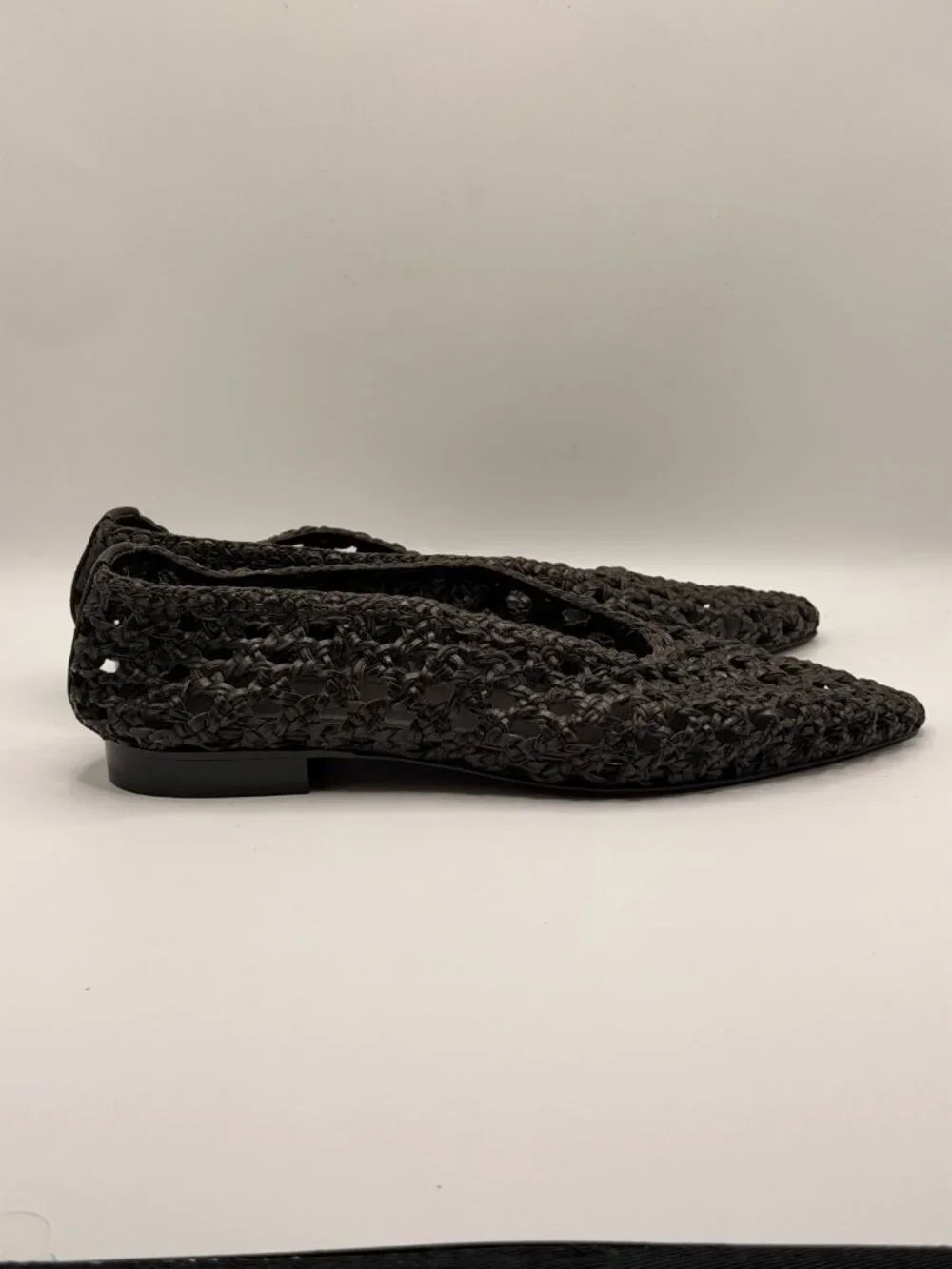 Madewell Womens The Ruth Ballet Flat in Woven Brown  Dark Carob Leather Sz 10